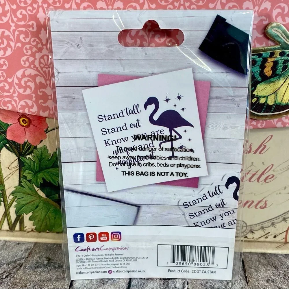 Crafter's Companion Clear Acrylic Stamp NWT Stand Tall 1 Piece Handmade Projects